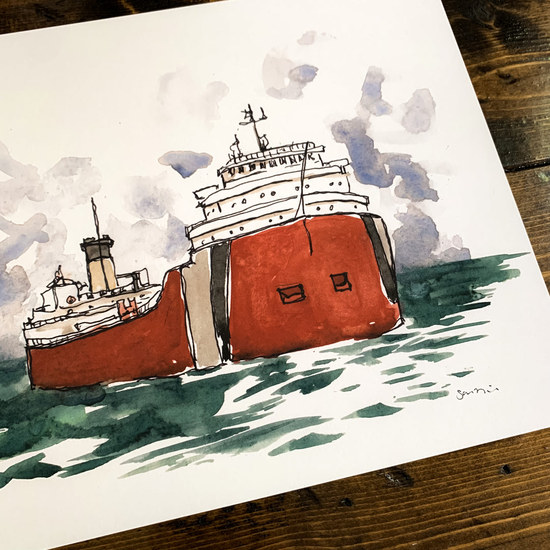 Freighter Ship Print