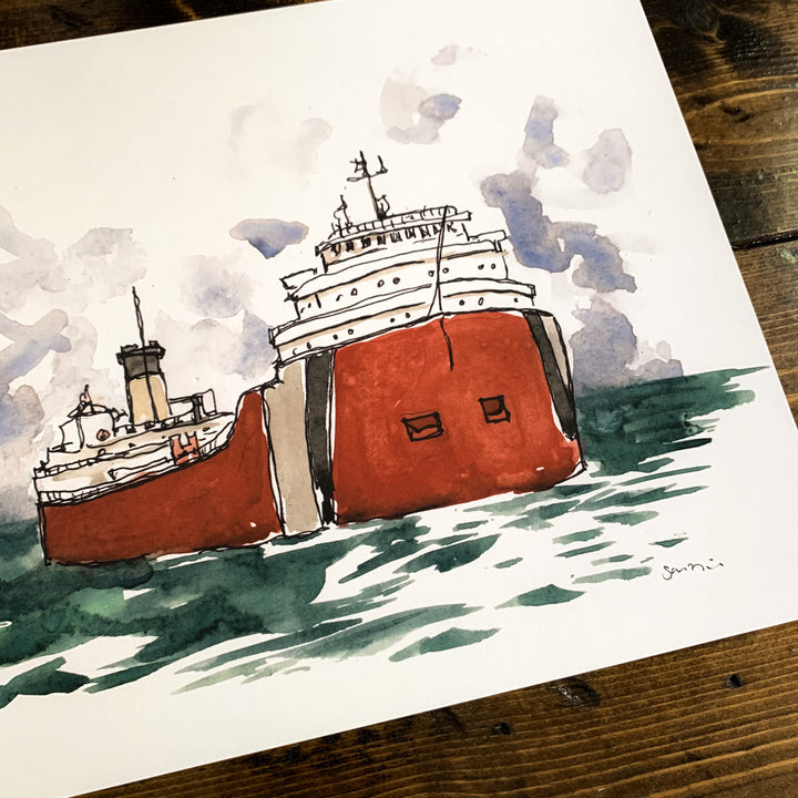 Freighter Ship Print