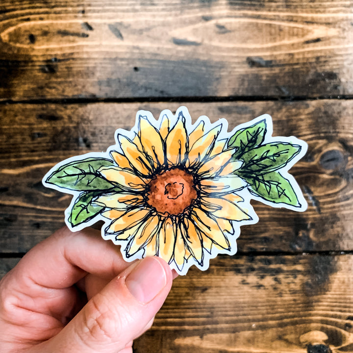 Sunflower, Vinyl Sticker
