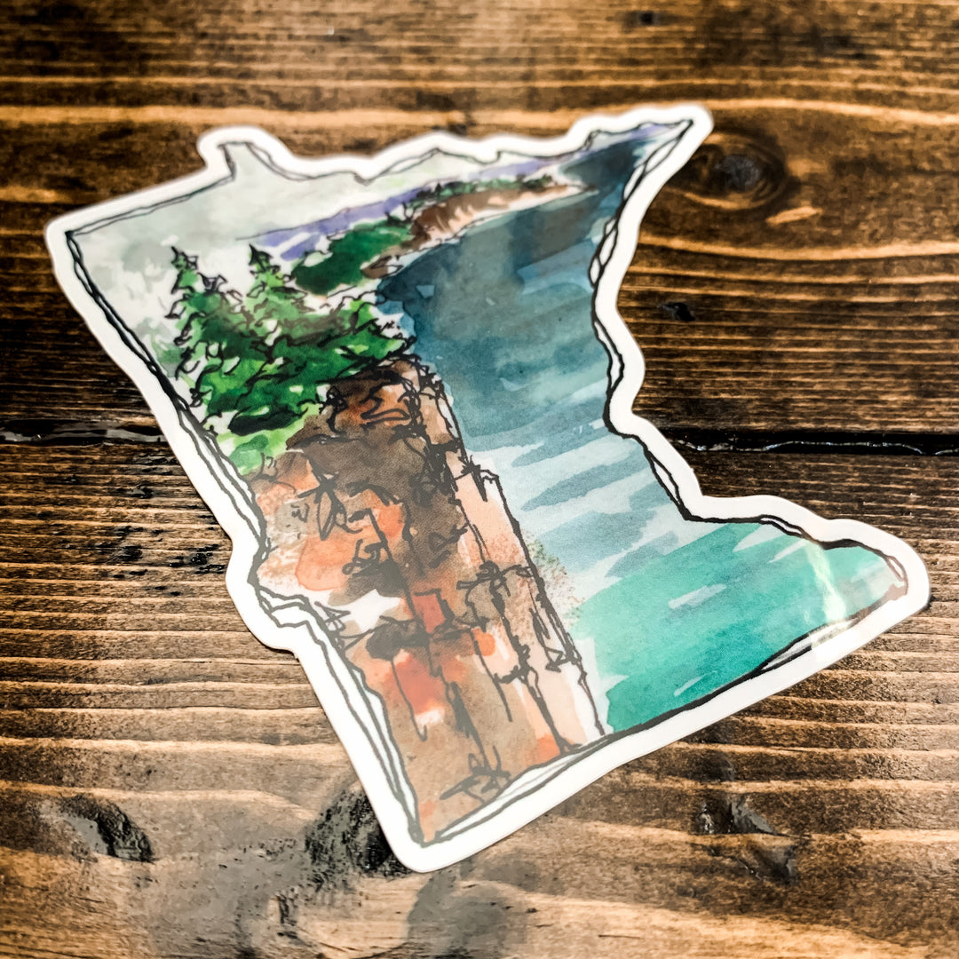 MN Outline Palisade Head, Vinyl Sticker