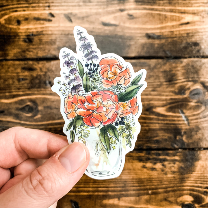 Fresh Cut Flowers, Vinyl Sticker