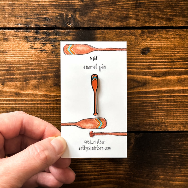 Oar, Enamel Pin