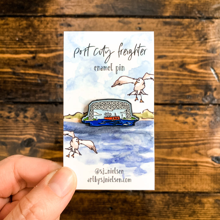 Port City Freighter, Enamel Pin