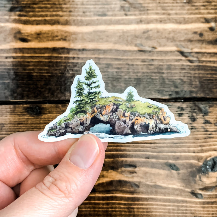 Mini Hollow Rock, Vinyl Sticker