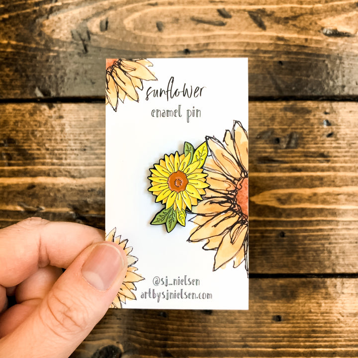 Sunflower, Enamel Pin