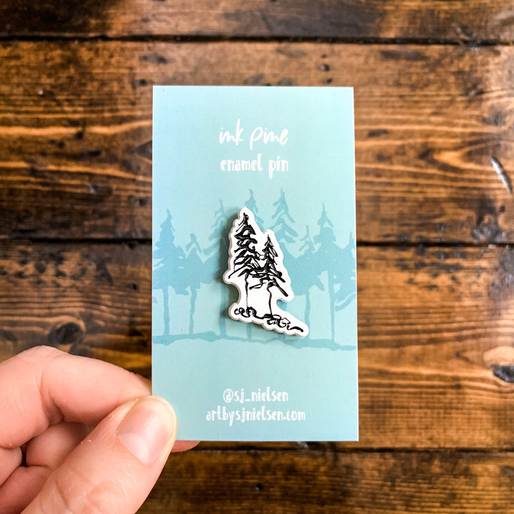 Ink Pine, Enamel Pin