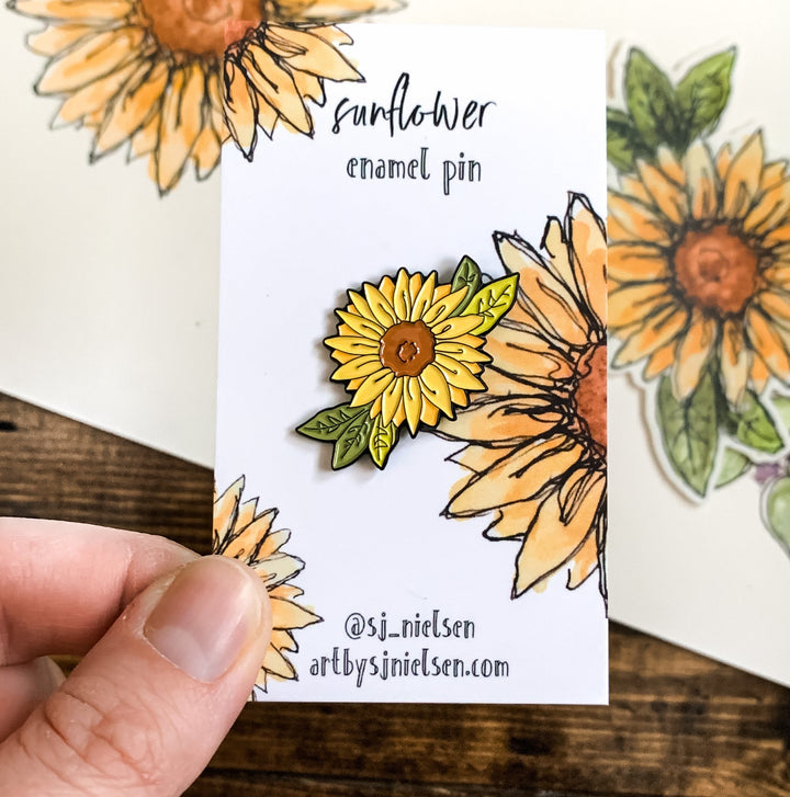 Sunflower, Enamel Pin
