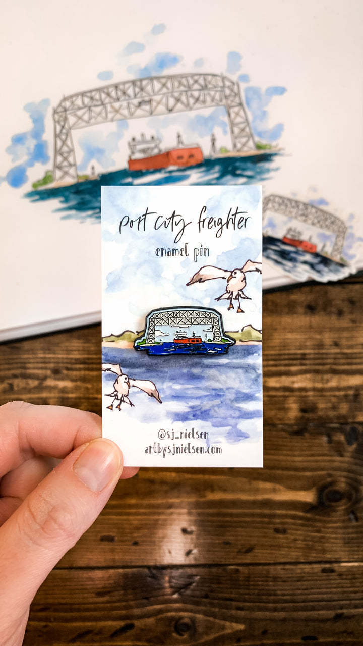 Port City Freighter, Enamel Pin