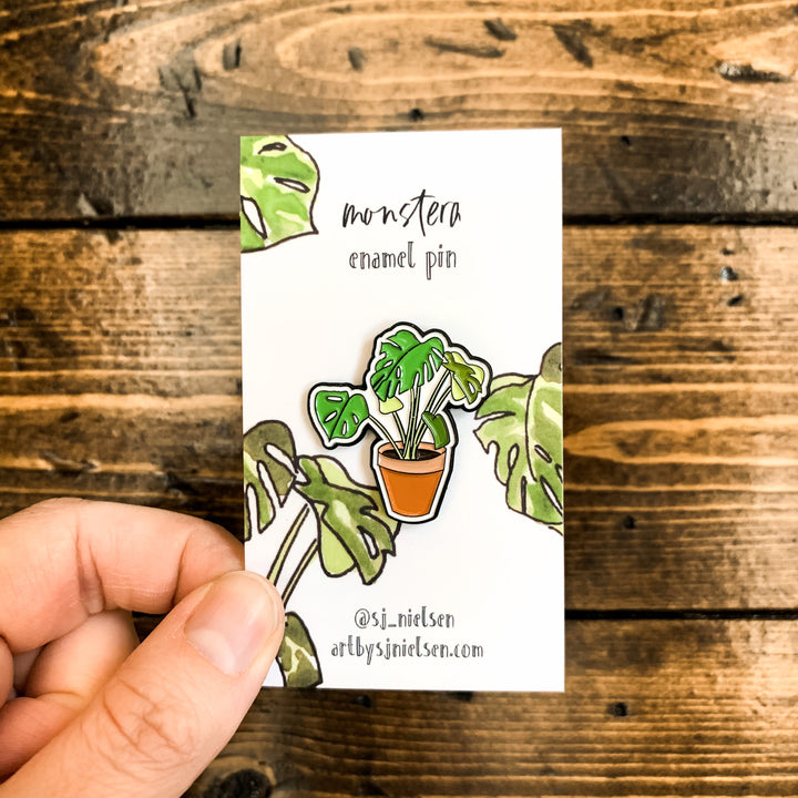 Monstera, Enamel Pin