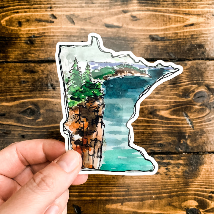 MN Outline Palisade Head, Vinyl Sticker