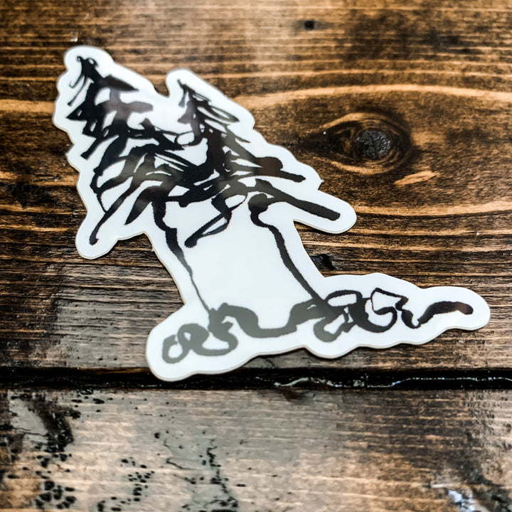 Ink Pine Trees, Vinyl Sticker