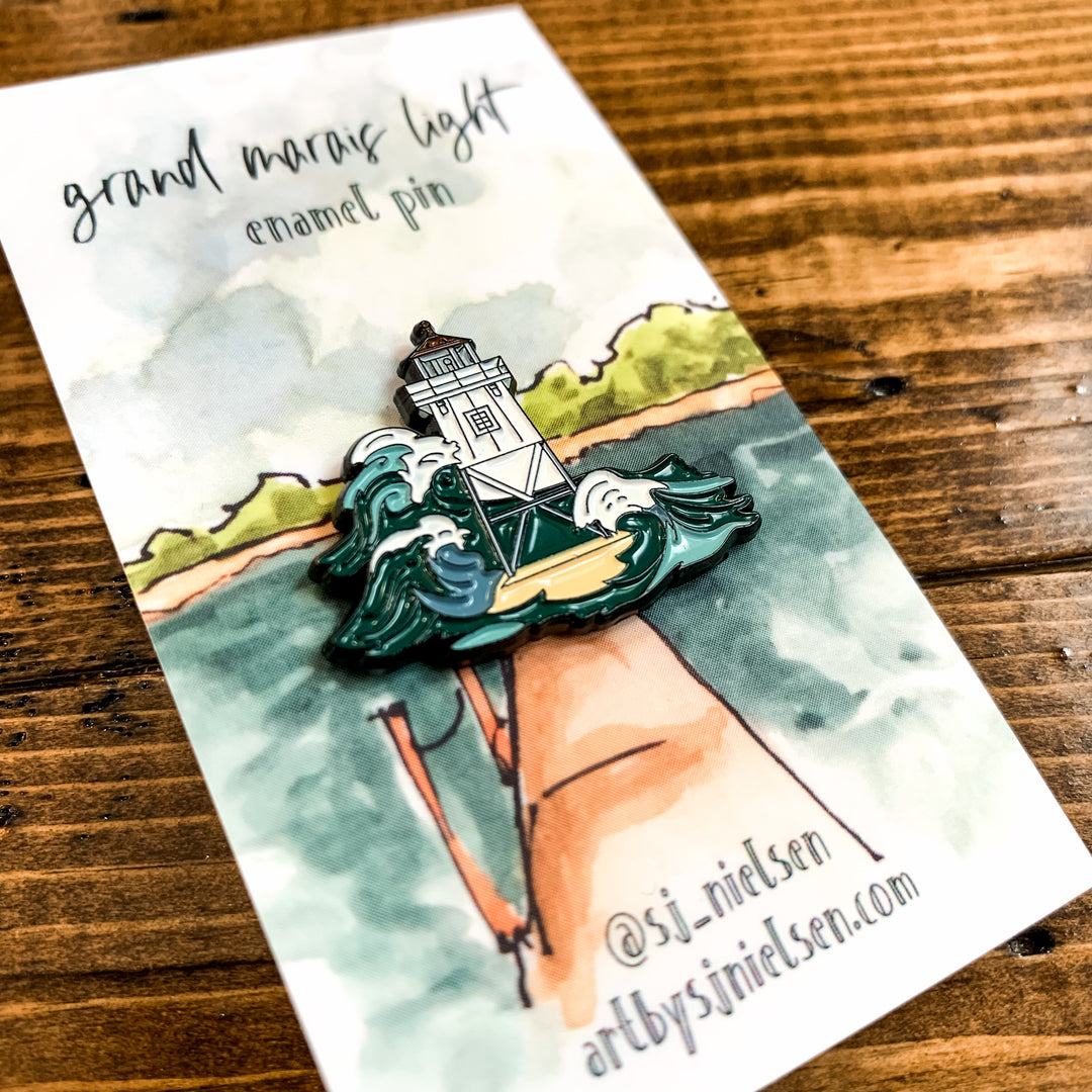 Grand Marais Light, Enamel Pin