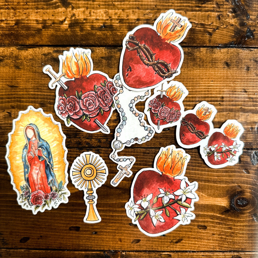 Cathloc Sticker Catholic Sticker Bundle – Art by SJ Nielsen LLC