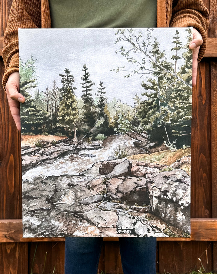 By the River, Large Canvas Print