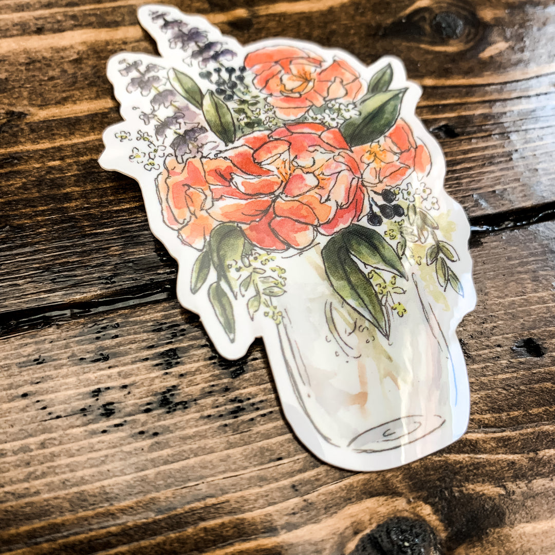 Fresh Cut Flowers, Vinyl Sticker