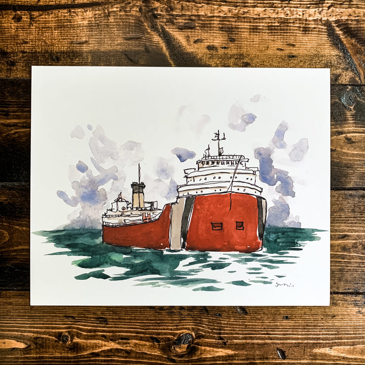 Freighter Ship Print