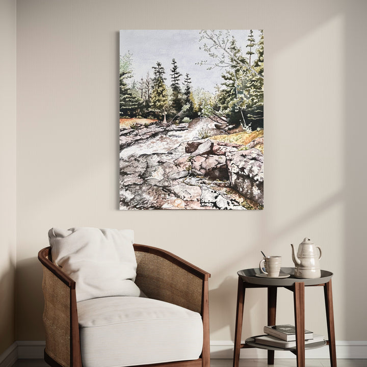By the River, Large Canvas Print