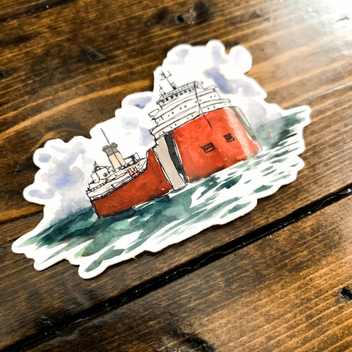 Freighter Ship, Vinyl Sticker