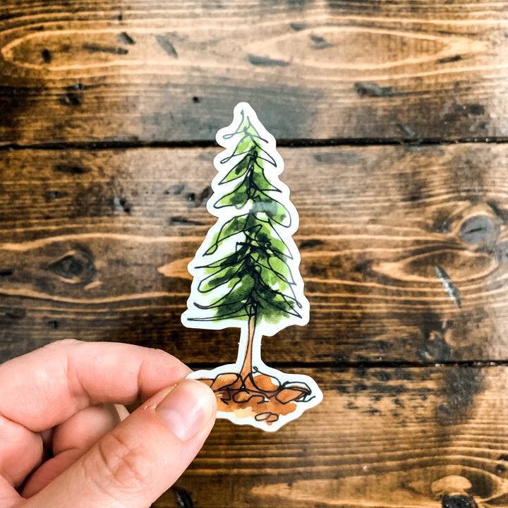 Green Pine Tree, Vinyl Sticker