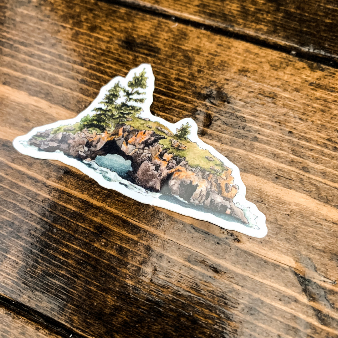 Mini Hollow Rock, Vinyl Sticker