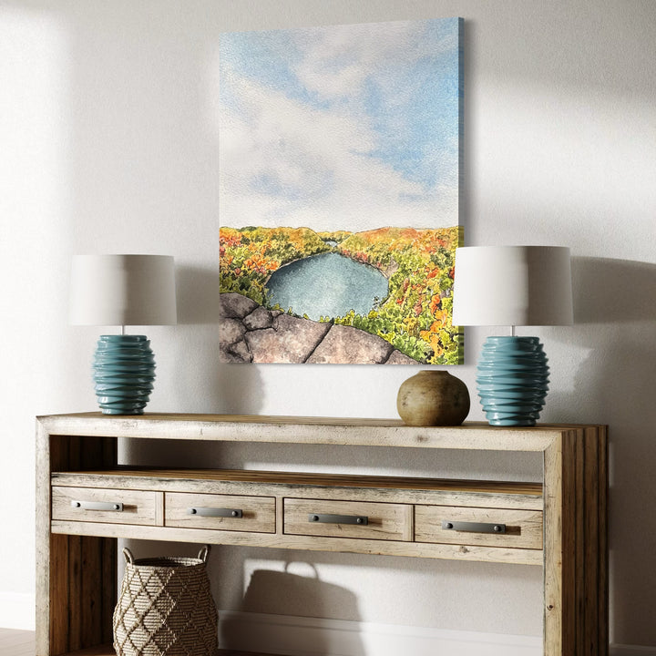 Bean + Bear, Large Canvas Print