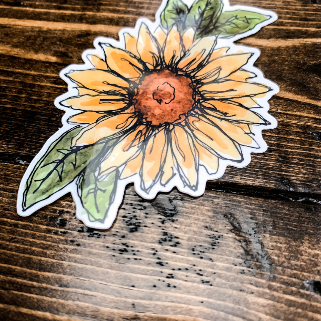Sunflower, Vinyl Sticker
