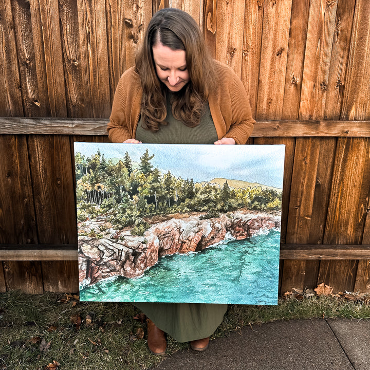 Misty Waters, Large Canvas Print