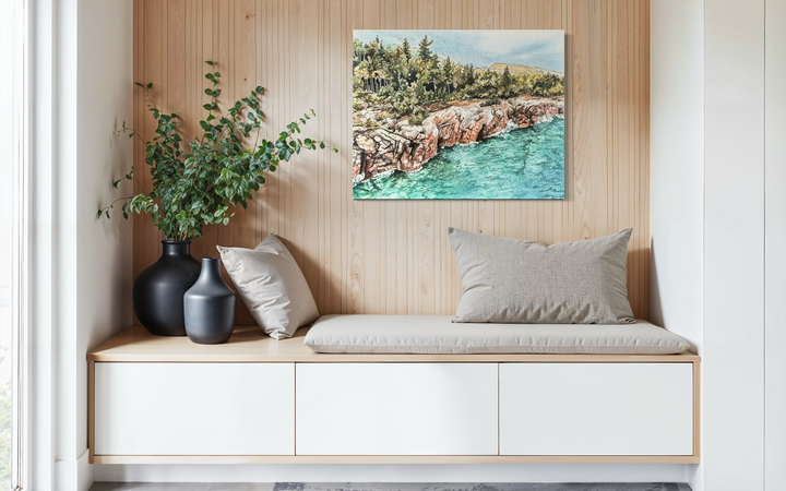 Misty Waters, Large Canvas Print
