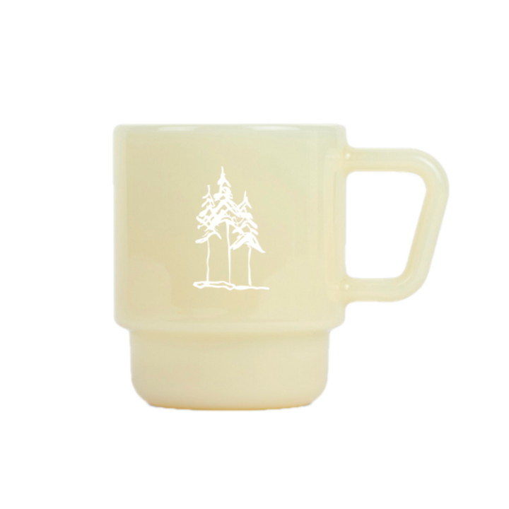 PREORDER Mini Pine Mug 8oz - Butter Yellow